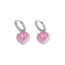 Fashion Pink Peach (real Gold Plating To Preserve Color) Copper Love Peach Hoop Earrings