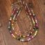 Fashion 4mm Colorful Tourmaline Beaded Necklace