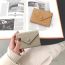 Fashion Off-white Leather Flap Multi-card Wallet