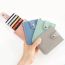 Fashion Lychee Pattern - Off-white Pu Concealed Buckle Multi-card Slot Card Holder