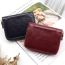 Fashion Brown Leather Zip Card Holder