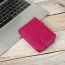 Fashion Red Pu Texture Zipper Card Holder