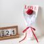 Fashion Beautiful Packaging Of Roses In Red Hands Wool Knitting Simulation Bouquet