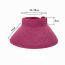 Fashion Rose Red Straw Bow Hollow Top Foldable Sun Protection Straw Hat