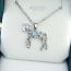 Fashion Silver Alloy Diamond Pony Necklace