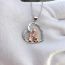 Fashion Two-color Electroplating (silver/rose Gold) Copper Diamond Loving Mother Necklace