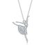 Fashion One Foot On The Ground Alloy Diamond Dancing Necklace