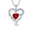 Fashion Rose Gold + Purple Diamond Alloy Zirconium Love Necklace