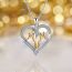 Fashion Silver Alloy Zirconium Love Necklace