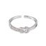 Fashion Silver+card Alloy Diamond Knotted Open Ring