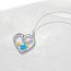 Fashion Silver Alloy Diamond Love Turtle Necklace