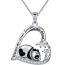 Fashion Rose Gold Alloy Diamond Ring Panda Necklace