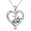 Fashion Silver Alloy Diamond Ring Panda Necklace