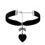 Fashion Black Metal Bow Love Flannel Collar