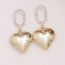 Fashion Love-set Metal Diamond Love Earrings Necklace Set