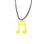 Fashion Yellow Style One Acrylic Musical Note Necklace