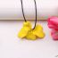 Fashion Orange Flowers-necklace Leather Petal Necklace