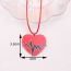 Fashion Plum Blossom Heart-necklace Leather Flower Necklace