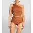 Fashion Halter Neck Suit Mesh Spliced Split Swimsuit Beach Skirt Set