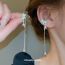 Fashion Ear Cuff-moon Geometric Moon Tassel Ear Clips