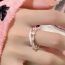 Fashion Ring-love Copper Inlaid Zirconium Geometric Love Open Ring