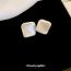 Fashion Silver Copper Square Frosted Earrings