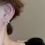Fashion Silver Metal Inlaid Zirconium Pearl Ear Cuff (single)