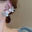 Fashion Ear Clip-blue Crystal Geometric Crystal Butterfly Ear Clips