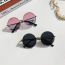Fashion Purple On The Gold Frame And Gray On The Bottom Pc Round Children's Sunglasses