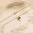 Fashion White Zirconium Copper Diamond Ballet Necklace