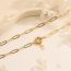Fashion F Gold-plated Copper 26-letter Rudder Necklace