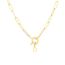Fashion R Gold-plated Copper 26-letter Rudder Necklace