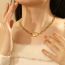 Fashion A Gold-plated Copper Oval Necklace