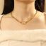 Fashion A Gold-plated Copper Oval Necklace