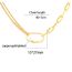 Fashion B Gold-plated Copper Oval Necklace