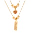 Fashion Golden 2 Copper Inlaid Zircon Letter Mama Pendant Pearl Necklace