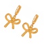 Fashion Golden 2 Copper Bow Pendant Earrings