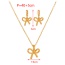 Fashion Golden 1 Copper Bow Pendant Necklace