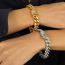Fashion Gold Bracelet 21.5cm Titanium Steel Geometric Chain Bracelet