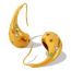 Fashion Colored Diamond Gold Earrings Titanium Steel Diamond Drop Shape Stud Earrings