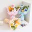 Fashion Blue Color-packaged And Shipped Wool Knitting Simulation Bouquet