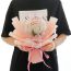 Fashion Yellow Hand Holding Finished Thai Rose Product Wool Knitting Simulation Bouquet