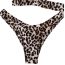 Fashion Leopard Print Polyester Leopard Print Hollow Tankini Swimsuit Bikini