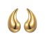 Fashion Gold Stainless Steel Drop Shape Earrings