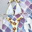 Fashion Color Nylon Printed Strappy One Piece Swimsuit Bikini