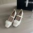 Fashion Off White Suede Square Toe Flat Shoes