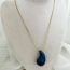 Fashion Blue Acrylic Drop-shaped Necklace