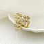 Fashion Ring Stainless Steel Diamond Flower Ring