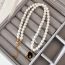 Fashion White Pearl Beaded Medallion Necklace