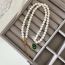 Fashion White Pearl Beaded Medallion Necklace